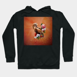 Wonderful eagle with flowers Hoodie